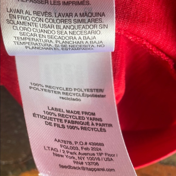 Adidas Kids Vibrant Red Tee - Picture 4 of 4